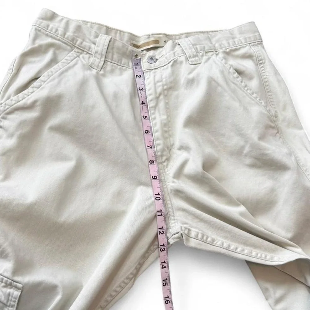 Vintage Y2K Levi's Silvertab Off White Relaxed‎ Cargo Pants, Men's Size 32 x 34